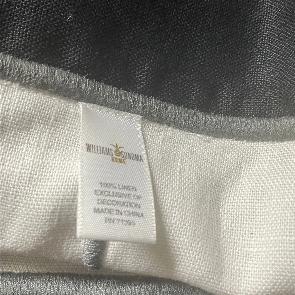 Williams Sonoma Black and White Linen Fabric
